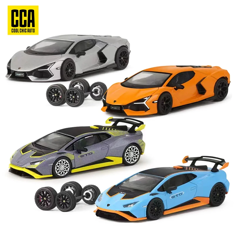 

CCA 1/64 Lamborghini Revuelto Huracán STO Суперкар металлические литые автомобили игрушки для мальчиков коллекционные модели модели автомобилей