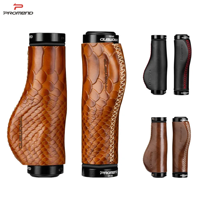 

PROMEND MTB Grip 22.2mm Mountain Bike Cowhide Leather s BMX Ergonomic Handlebar Cycling Equipment