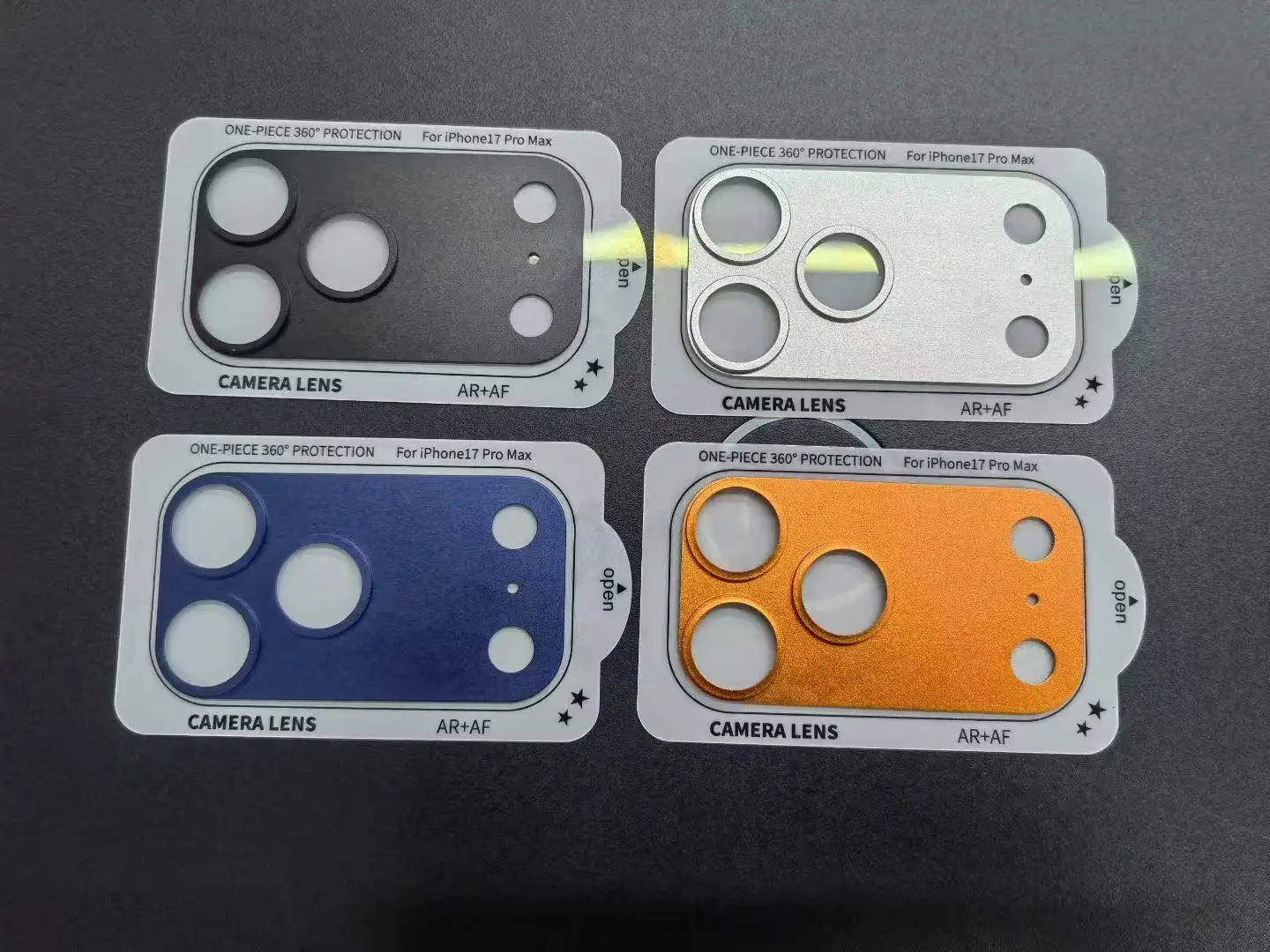 Kameraobjektiv-Rückenschutz aus Glas für iPhone 17 Pro Max / 17 Pro. Kratzfester Glas-Rückkameraobjektivschutz
