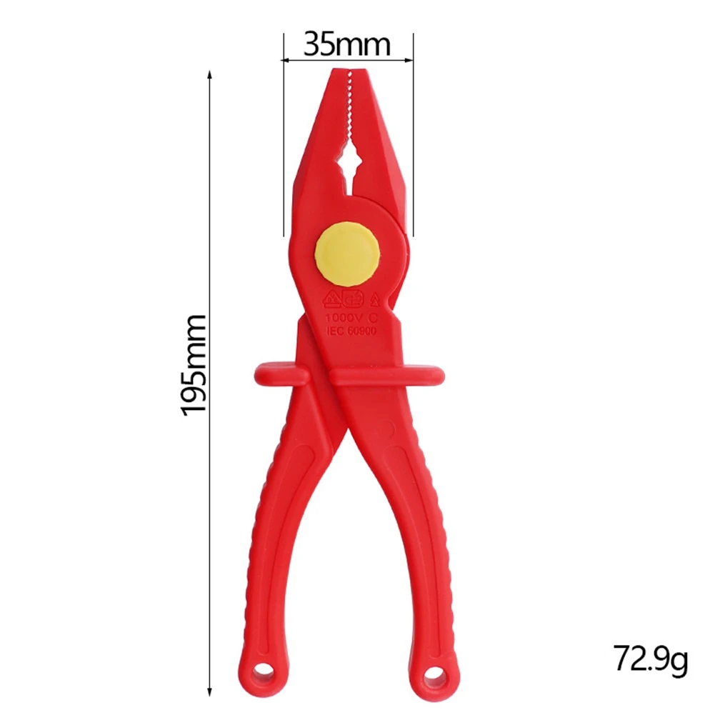 Labor-Saving VDE Insulated Electrician Plastic Pliers 1000V Insulated with Anti-Burn Glass Fiber for Hand