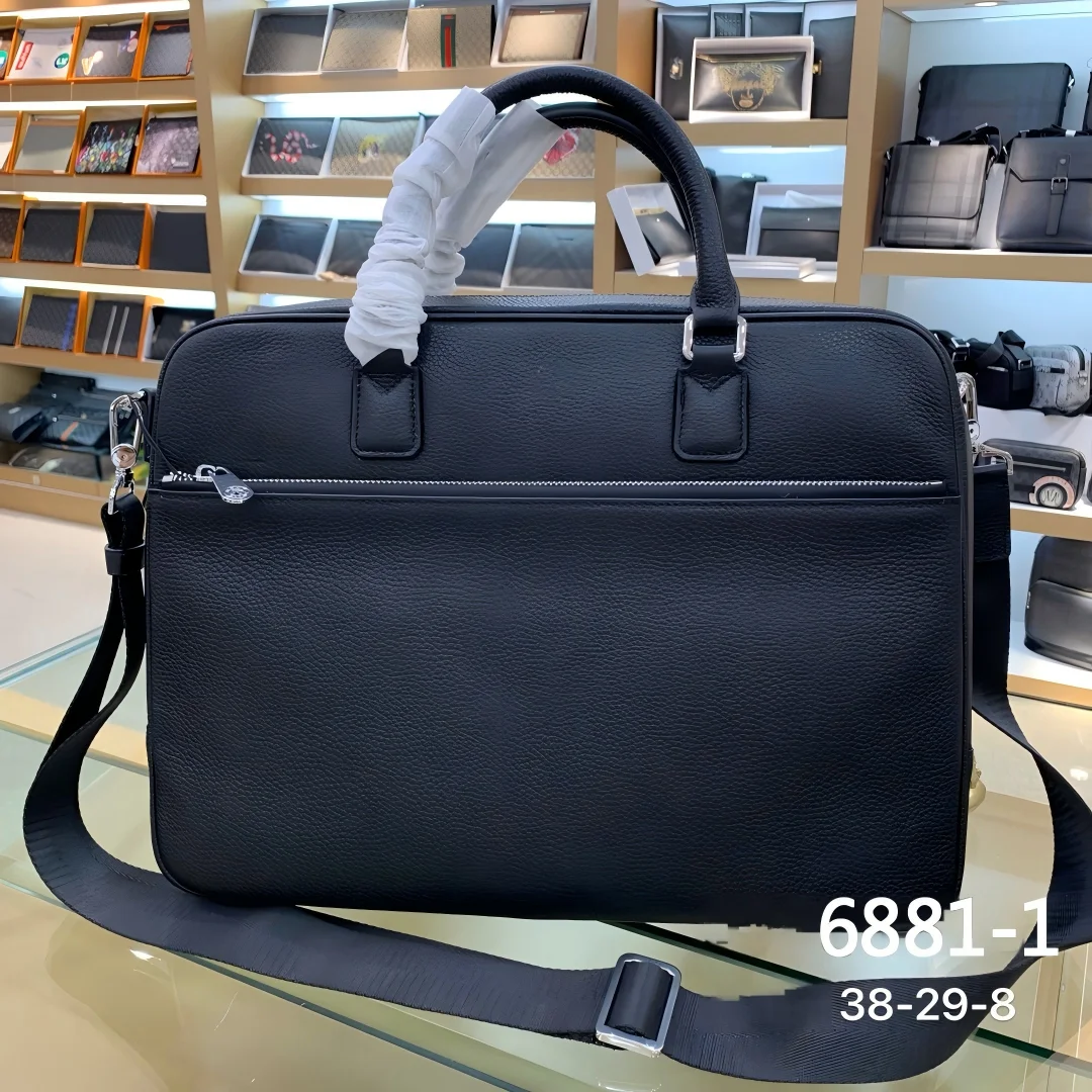 

Мужская деловая сумка-портфель из натуральной кожи, большая сумка для ноутбука, вместительная сумка для работы и поездок