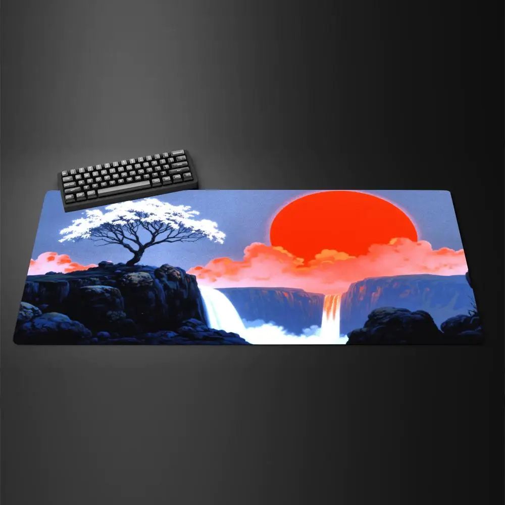 

Red Sun Fantasy Art Mouse Pad Large Rubber Anti-slip PC Desk Accessories Mousepad for Offices and Gamer Keyboard Mats Decor Mat