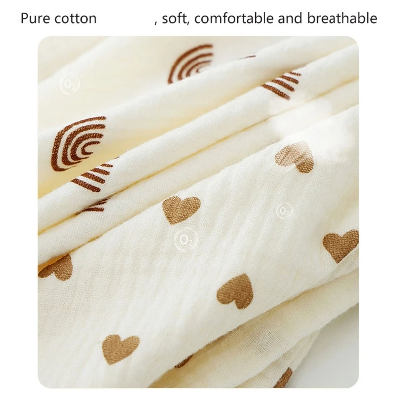 5PCS Cotton Handkerchief Face Towel 4-Layer Gentle and Absorbent Drooling Bib Mouth Wipe Cloth for Bathing and Feeding