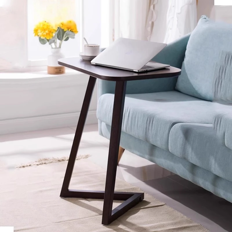

Mobile Minimalist Side Cabinet Height，Adjustable Laptop Desk with Lockable Casters，Multi-Functional Sofa Bedside Table Compact