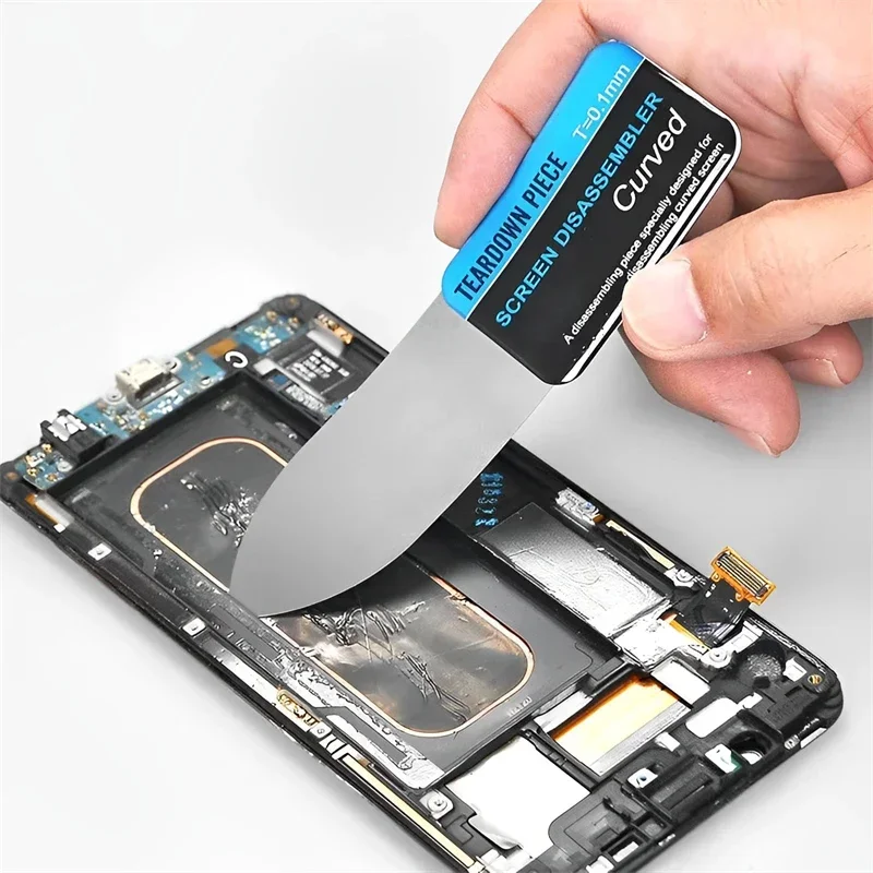 Ultra Thin Flexible Mobile Phone Disassemble Tool Steel Metal Mobile Phone Curved LCD Screen Spudger Opening Pry Card Tools