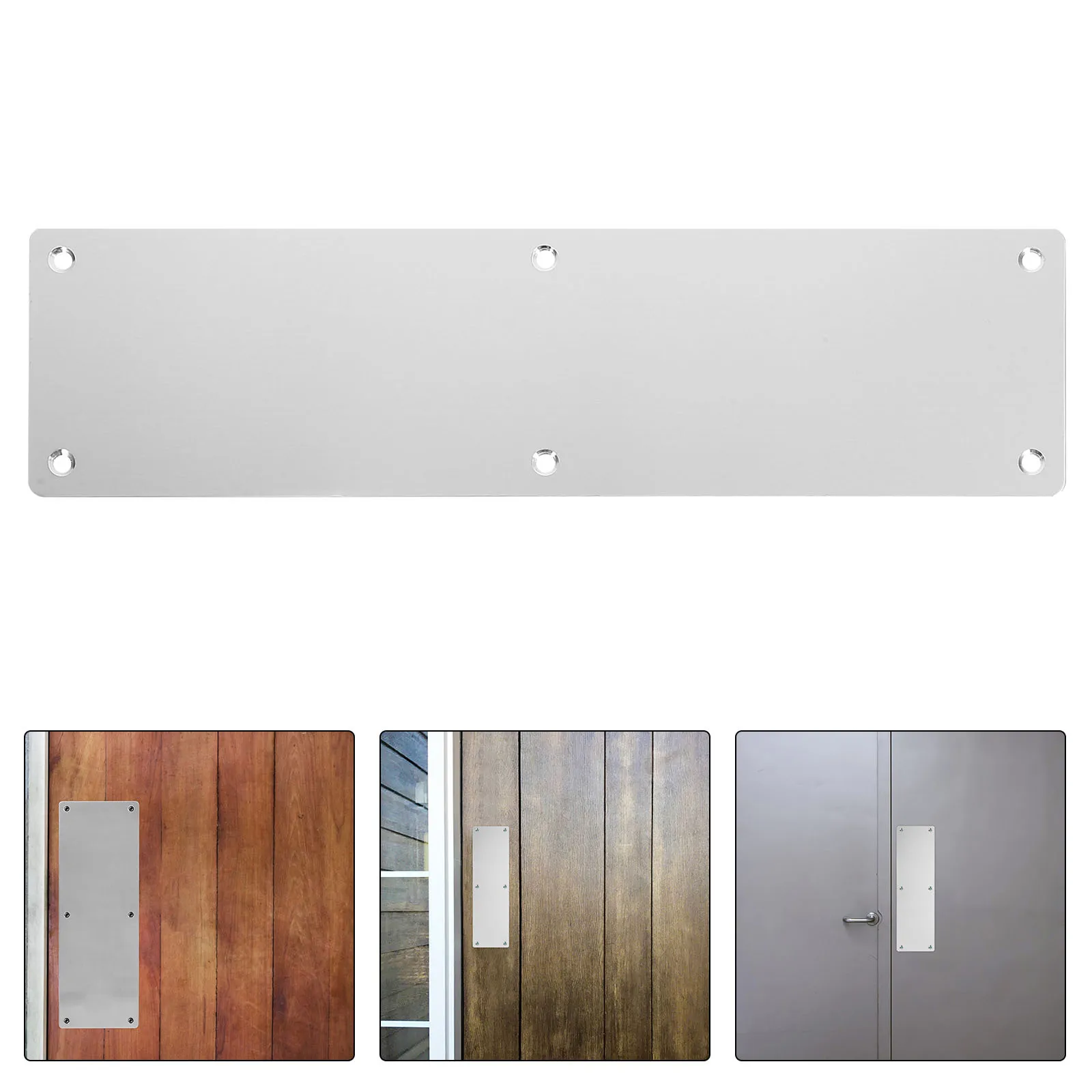 

Stainless Steel Door Finger Plate for Internal Doors Robust Construction Smooth Edge Finish Push Plate for Office Building and