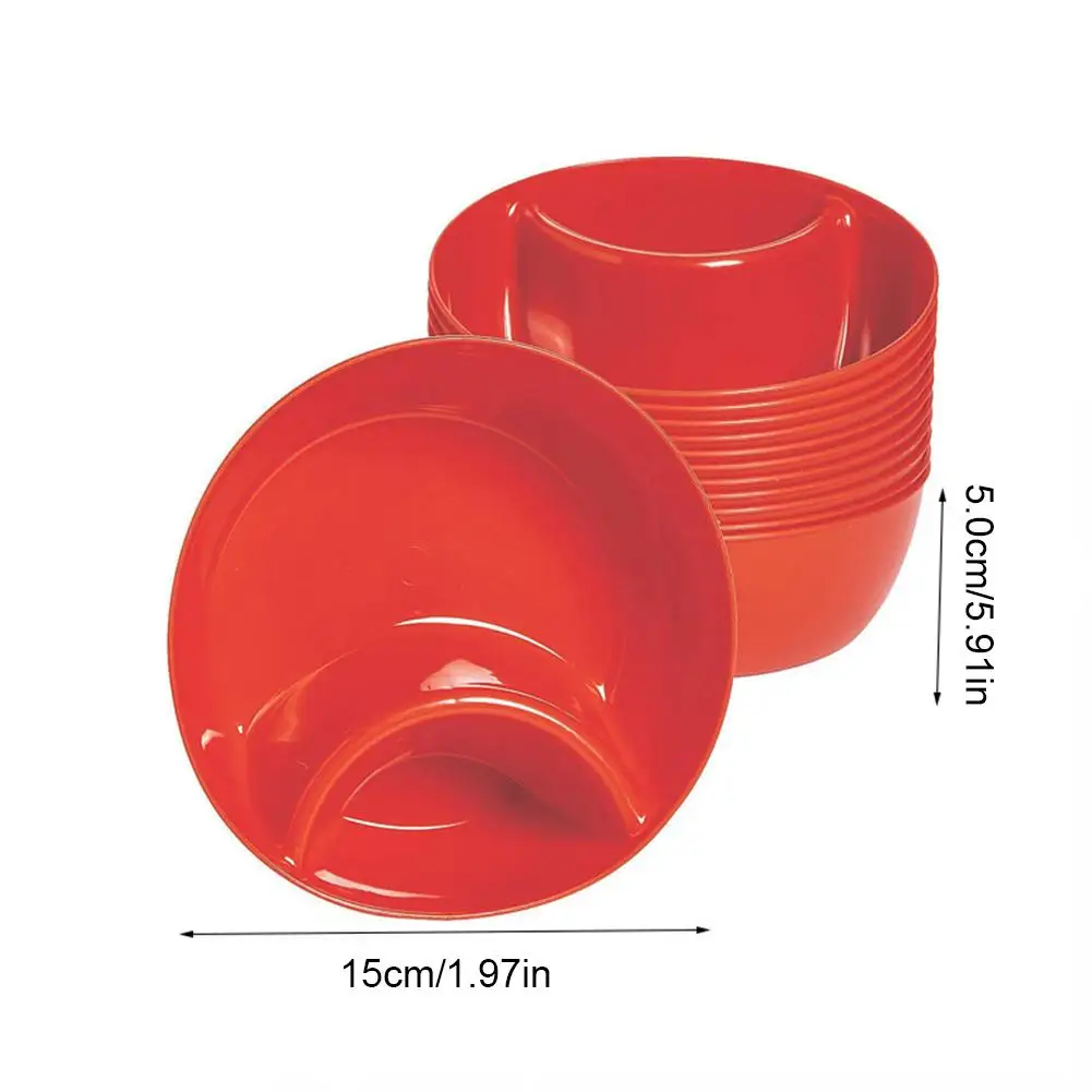 Tigelas empilháveis com chip de seção de imersão e tigelas de imersão anti soggy dividido prato de servir cereais cracker pão mergulhando tigelas placa