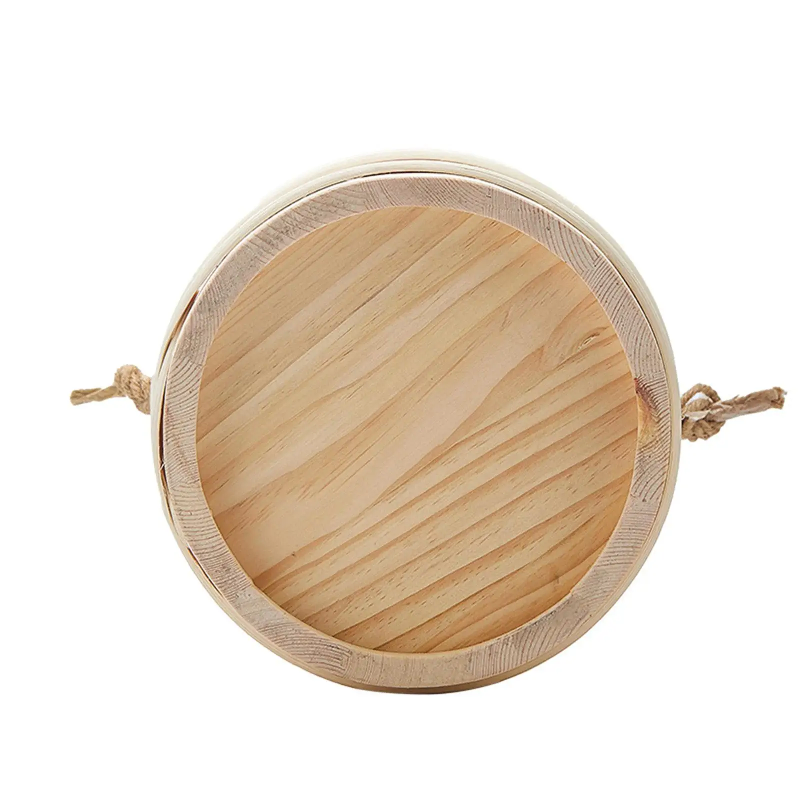 Bath Bucket Flower Pot Wooden Sauna Barrel Steaming Set for Home Spa Pool Storage Decoration