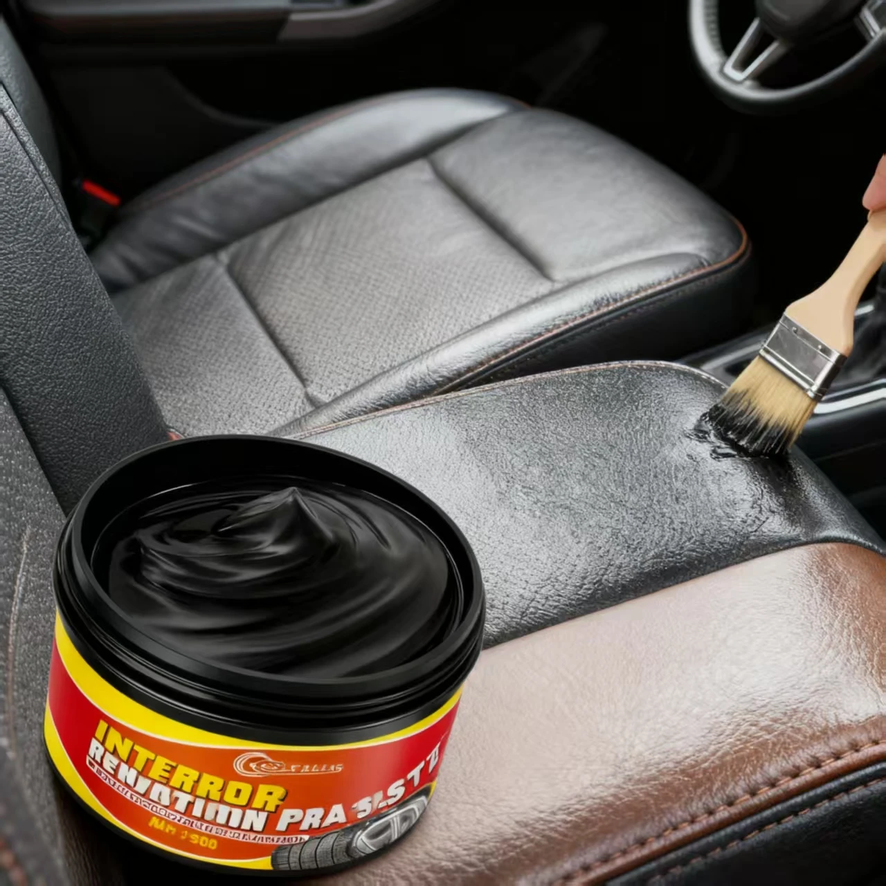 

Ksmunnrs Паста для ремонта салона 150 г, не повреждающий легкий восстановитель салона автомобиля, универсальное решение для кожи и шин Renewa