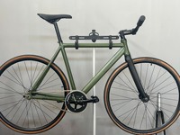 Drew Retro Army Green Fixie Bike Single Speed Aluminum Alloy Frame 52CM Racing Fixed Gear Bike 700C Wheel Excluding Brakes
