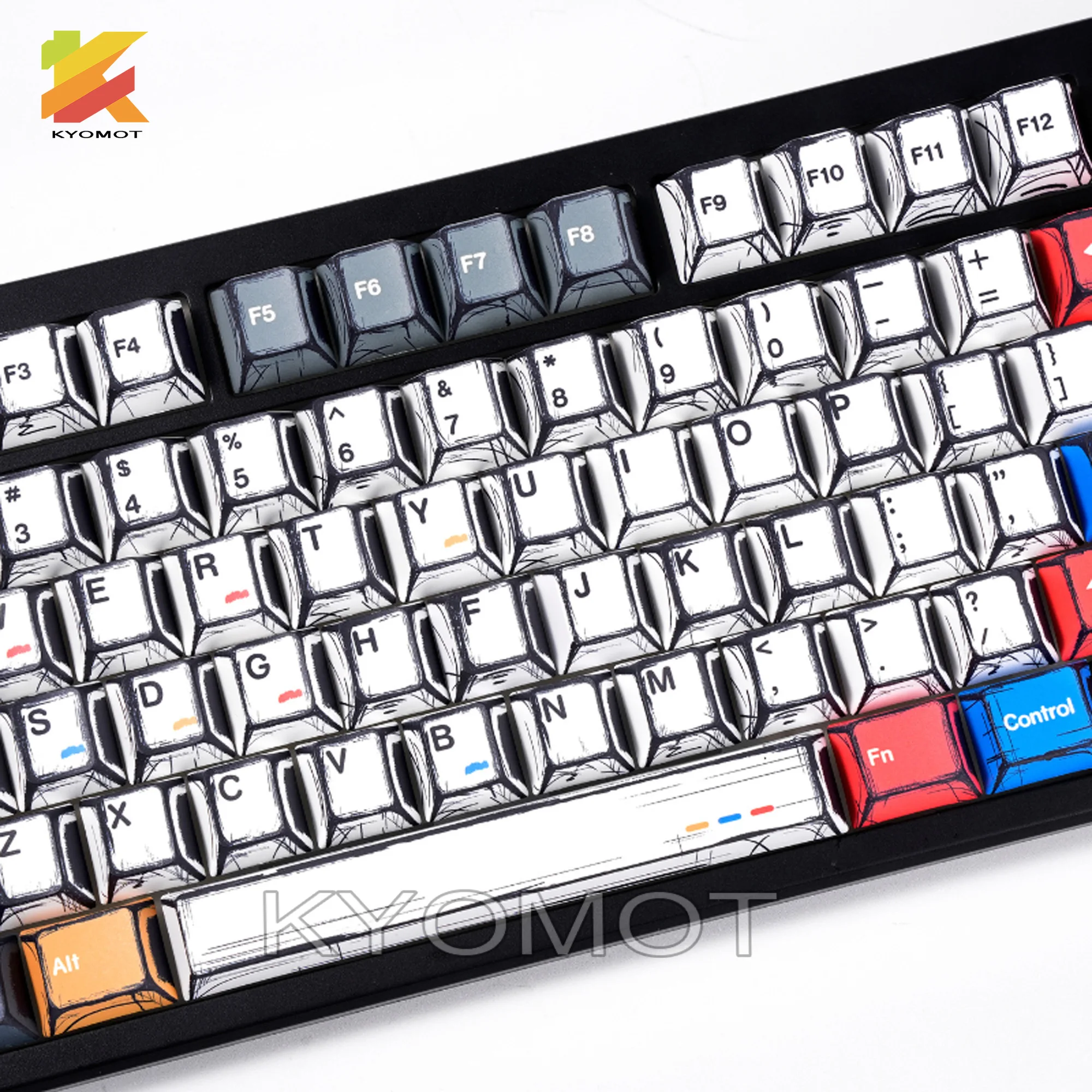 KYOMOT 149 مفتاح مانغا وكتب أنيمي نمط موضوع أغطية المفاتيح PBT التسامي الكرز الشخصي Keycap للوحة المفاتيح الميكانيكية MX Switch