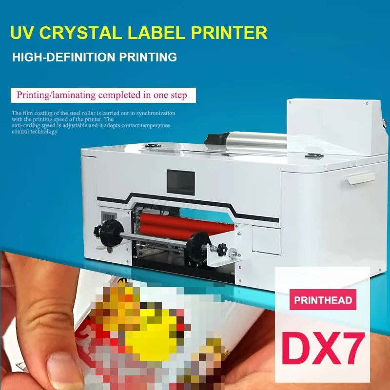 Digital UV Crystal Label Printer A3 DTF Thermal Transfer Sticker Printing Machine  Film Logo Printing Machine