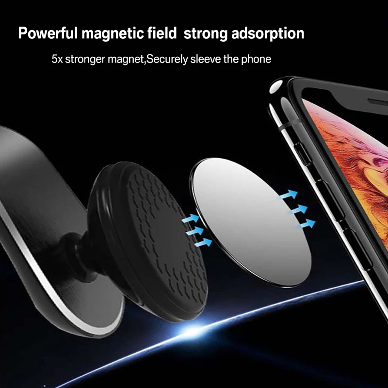 360 Magnetic Phone Holder For iPhone 11 12 13 14 Xiaomi Samsung Metal Air Vent Mount Stand Magnet GPS Stand Holder Bracket inCar