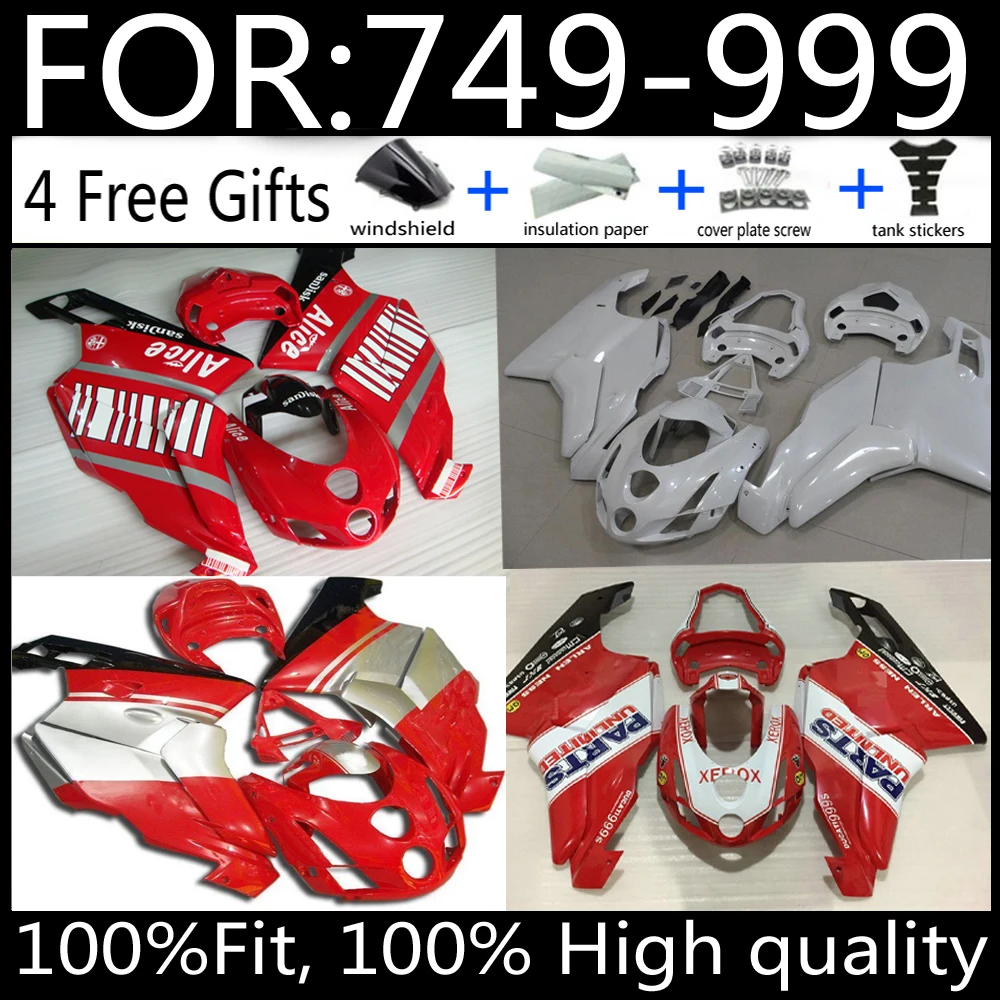 for Ducati 749 999 2005 2006 05 06 Motorcycle Bodywork Set Injection mold ABS Plastics Full Fairings Kit fit Accessories