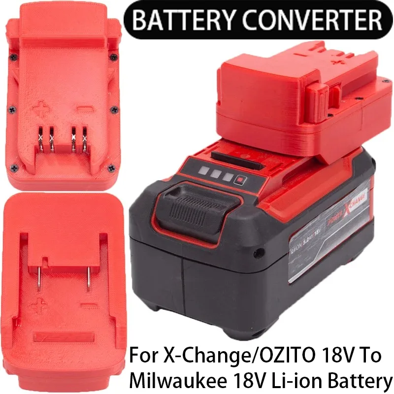 Conversor para Ferramentas da Série Milwaukee 18v para X-change Ozito 18v Adaptador de Bateria de Íon de Lítio Acessórios de Ferramenta Elétrica