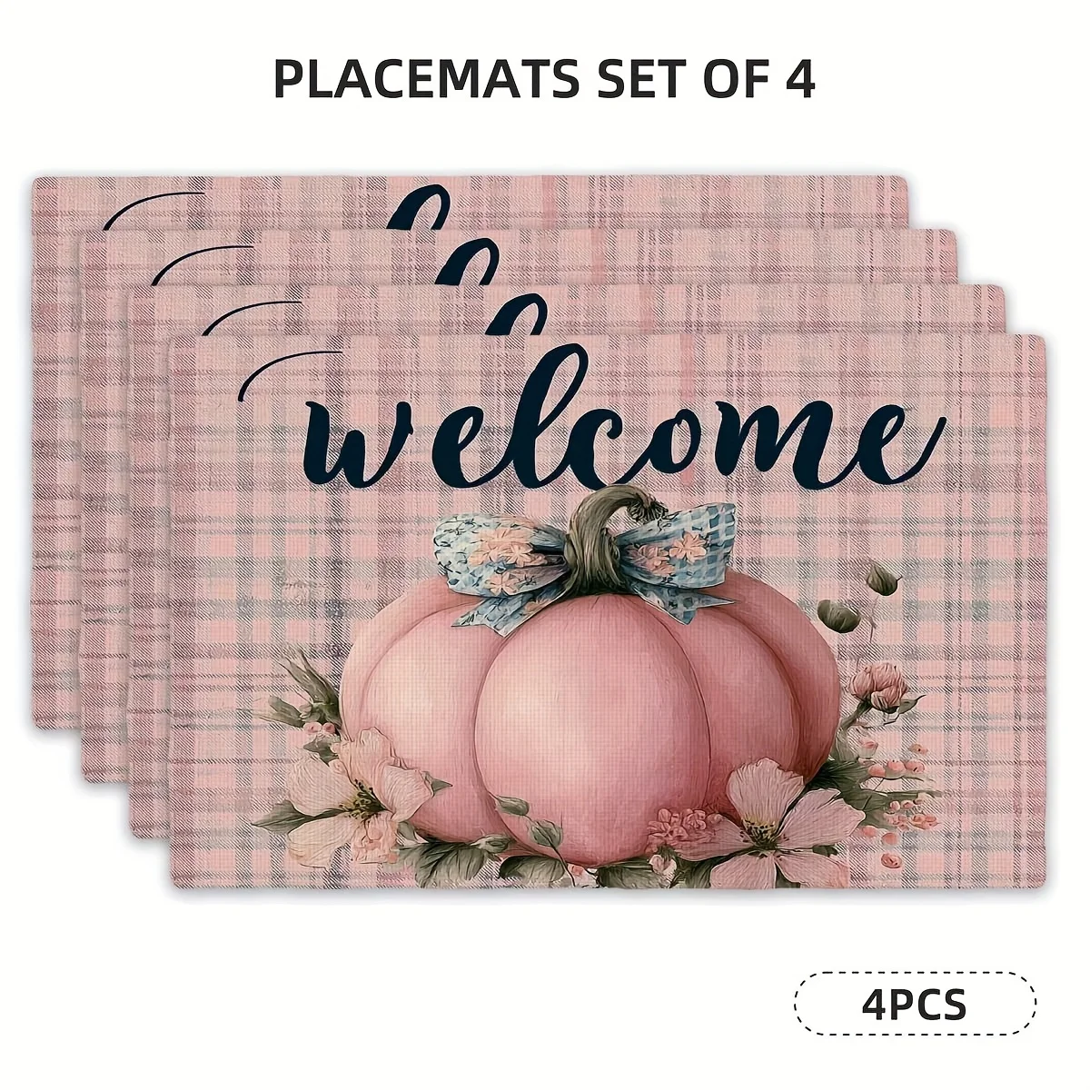 4pcs Printed Placemats Set - 