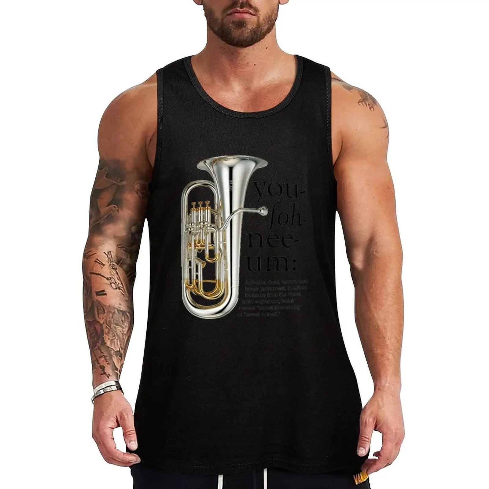You-foh-nee-um Tank Top Simple Graphic Tank Top Minimal Print Sleeveless
