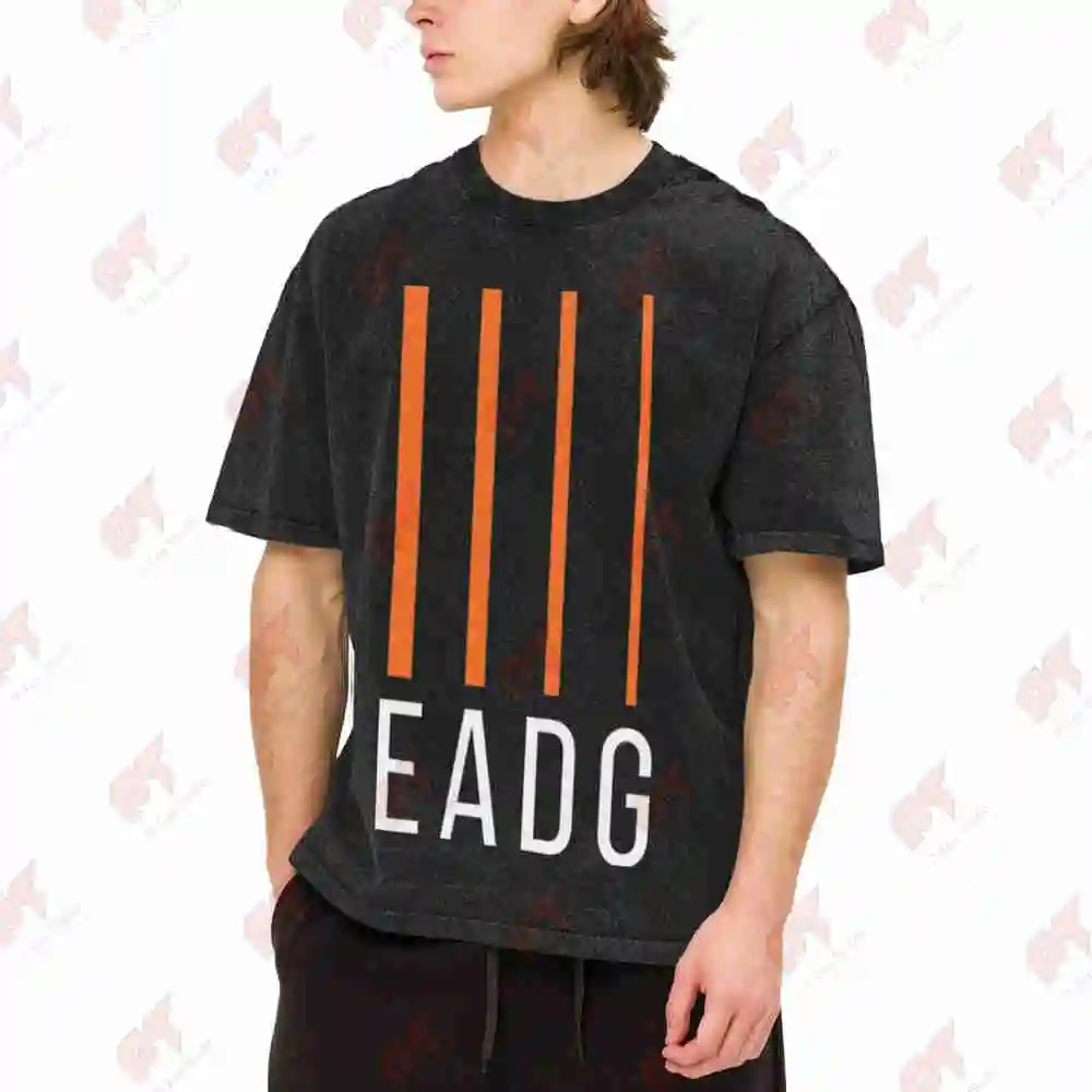 Bass Guitarist EADG 4 String Vintage Washed Tee Pure Cotton T-Shirt