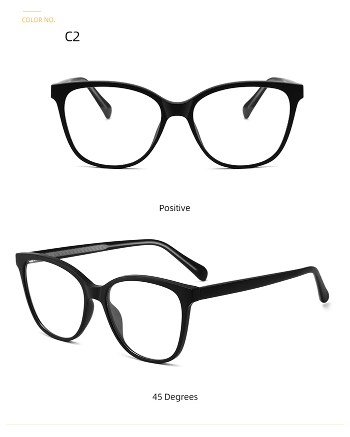 Frühling Bein Blau Licht Blockieren Oval Myopie Brillen Mit Grad Mode TR90 Frauen Minus Anblick Gläser 0-0,5-0,75 Bis -6,0 – Detail 10