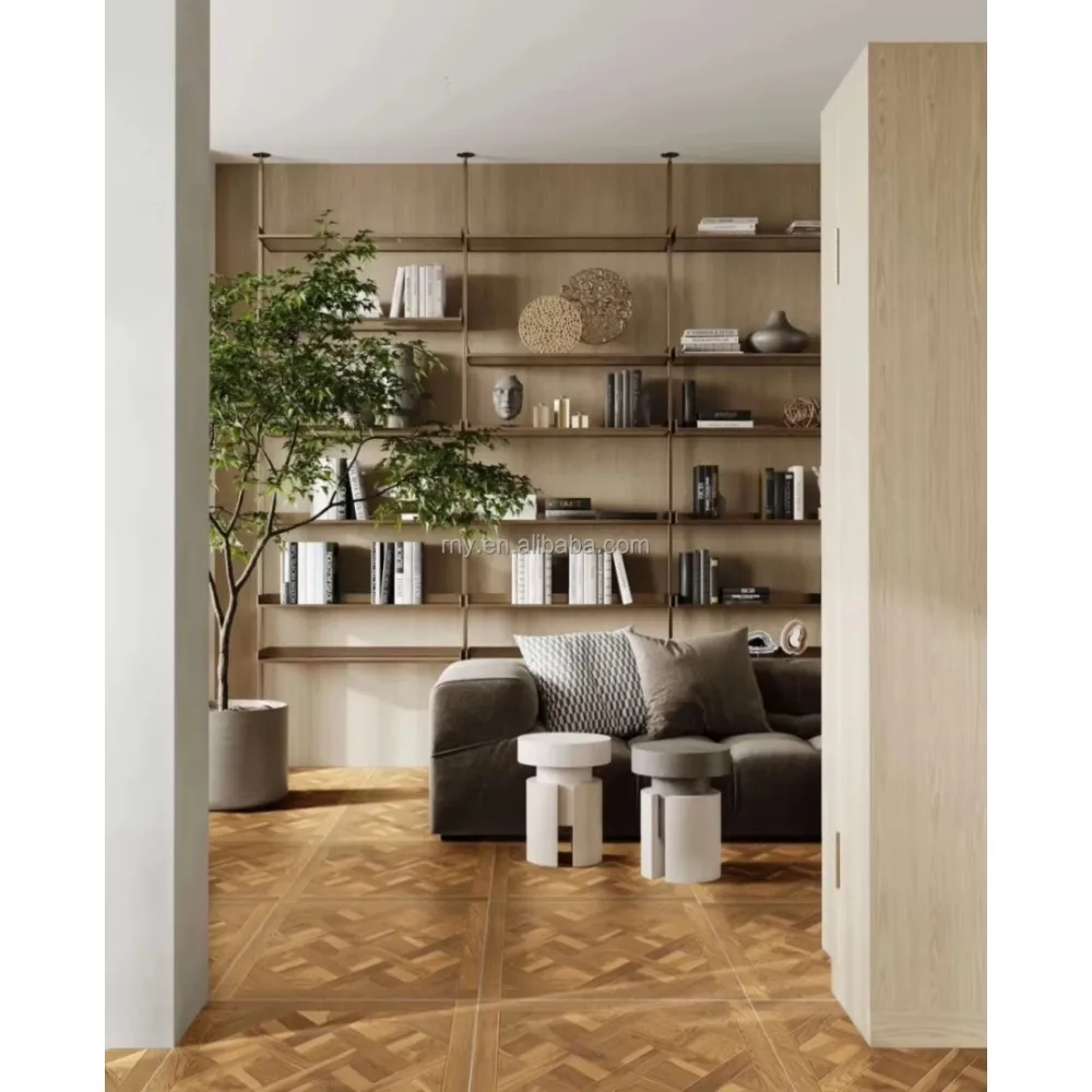 맞춤형 오크 아트 브러쉬드 파켓 우드 플로어