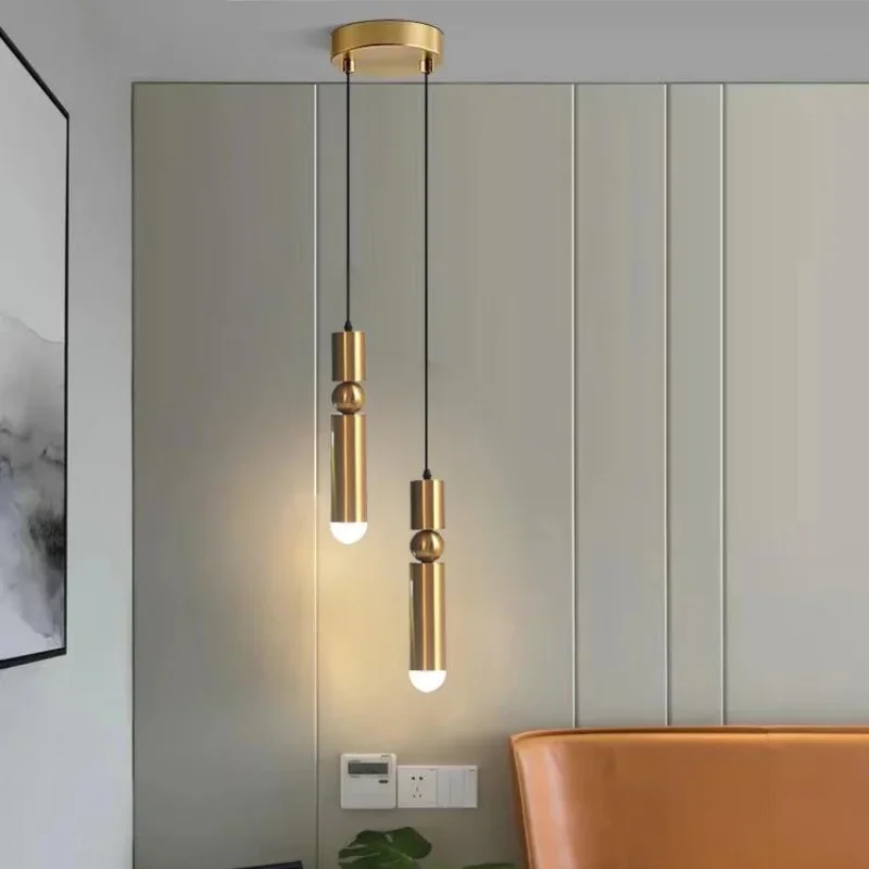 Minimalist Luxury Pendant Lights Kitchen Dining Table Decor Lighting Fixtures Nordic Chandelier LED Bedside Bedroom Pendant Lamp