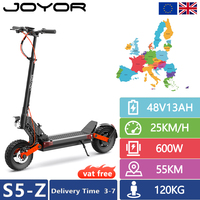 JOYOR S5-Z Electric Scooter 600W Motor 48V 13Ah Battery 25km/h Speed 55km Range 10'' Tires Foldable Adult E-Scooters