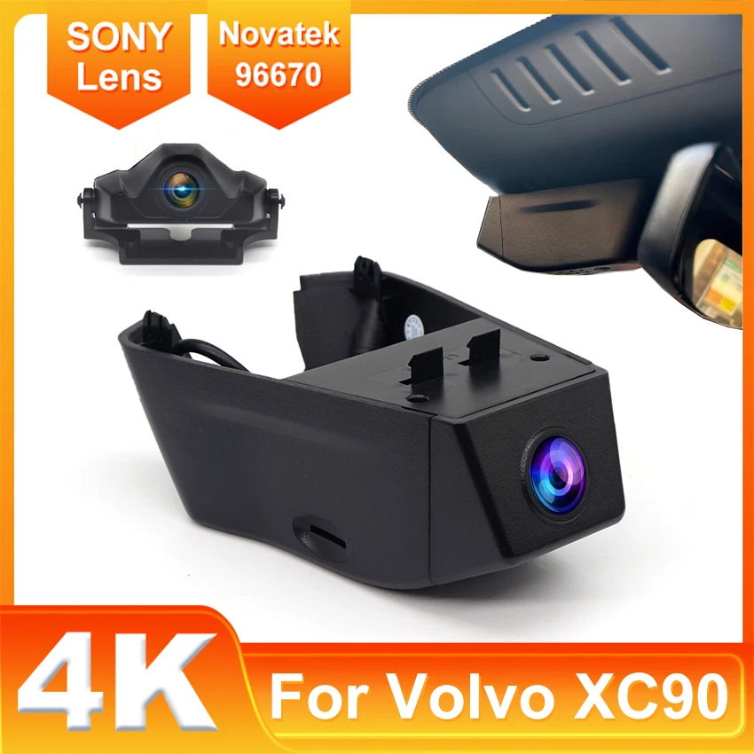 

For Volvo XC90 2023 2024 Front and Rear 4K plug and play Dash Cam for Car Camera Recorder Dashcam WIFI Car Dvr Recording Devices