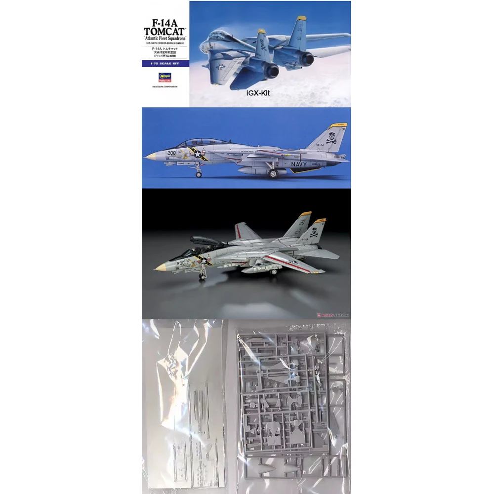 

Hasegawa 00544 1/72 Scale US Navy F14 F-14A F14A Tomcat Fighter Airplane Plane Hobby Craft Toy Plastic Model Building Kit