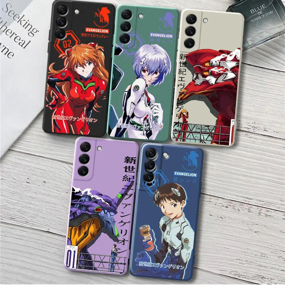 Anime G-Genesis E-Evangelions Case for Samsung Galaxy A33 A73 A13 A32 A42 A21s A53 A54 A22 A34 A24 A12 Square Liquid Cover