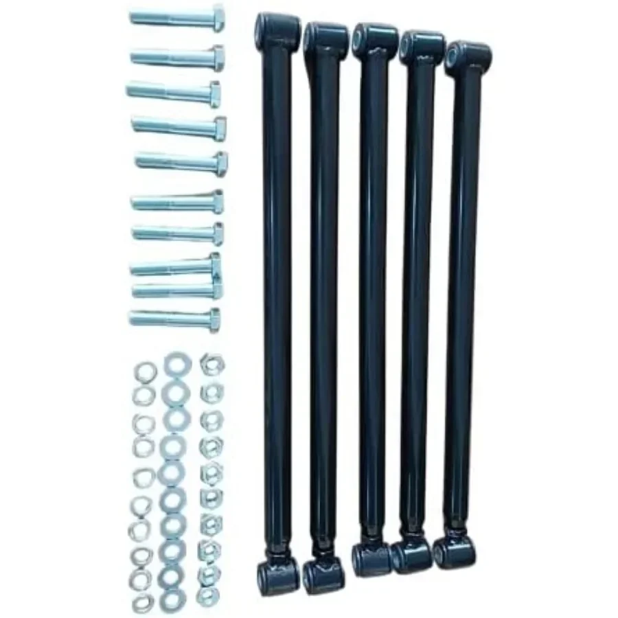 5-Bar BLACK Weld On Parallel 4 Link Suspension Kit Classic Car