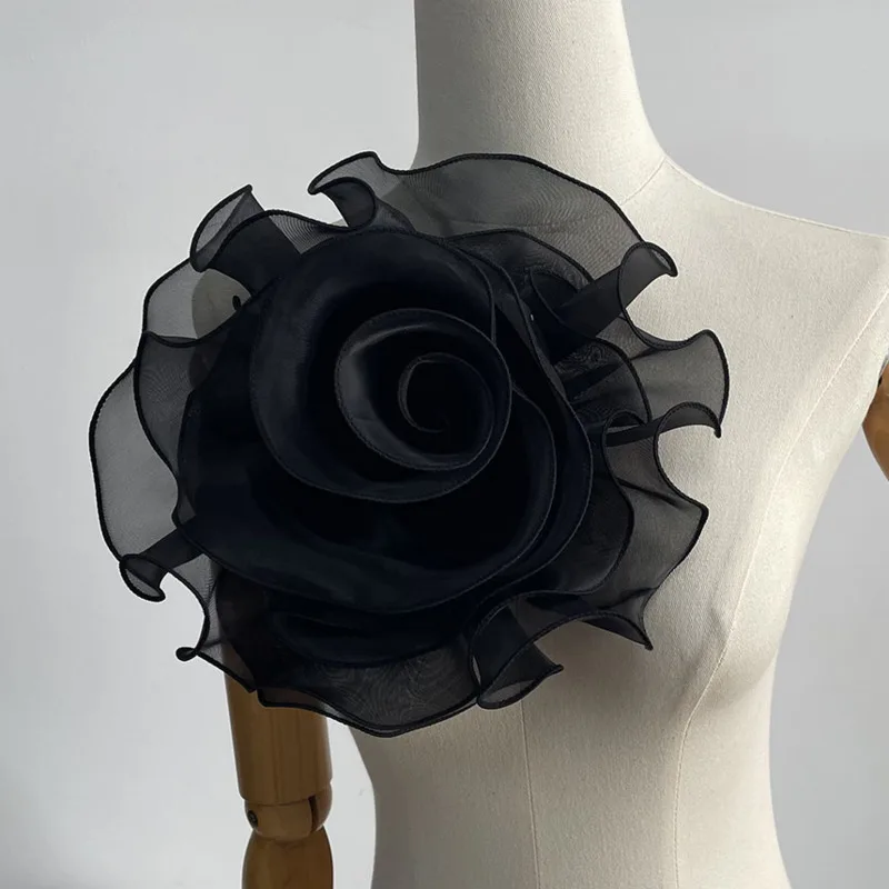 EWQ Fashion  Brooch Accessories Rose Flower Patch Clothing Dress Neck Decoration Artificial Chest Flower Handmade 27C754