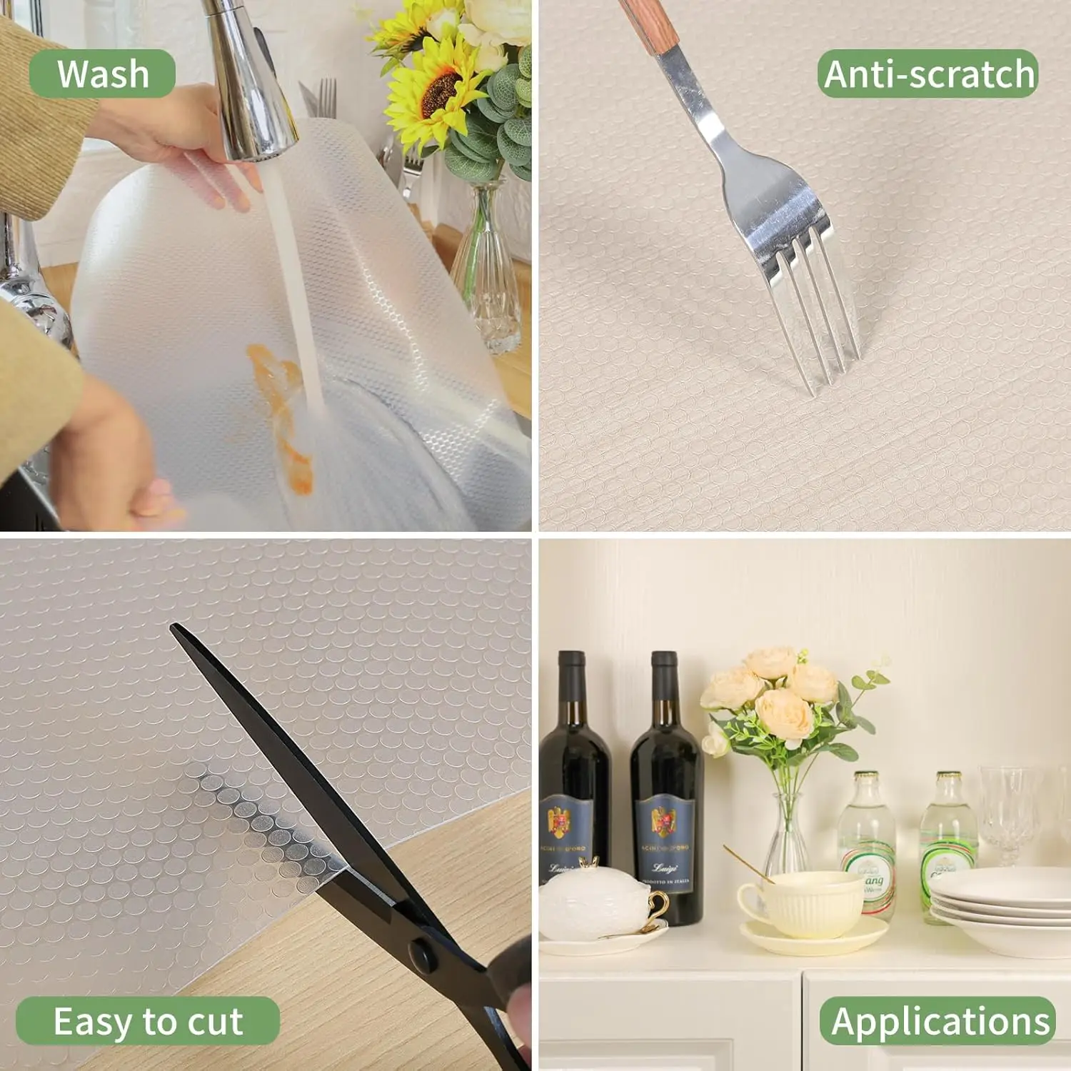 

Shelf Liners 30 Inch X 20 Ft Shelf Liners For Kitchen Cabinets Nonstick Shelf Lining Drawer Mats Eva Protector For Cupboard