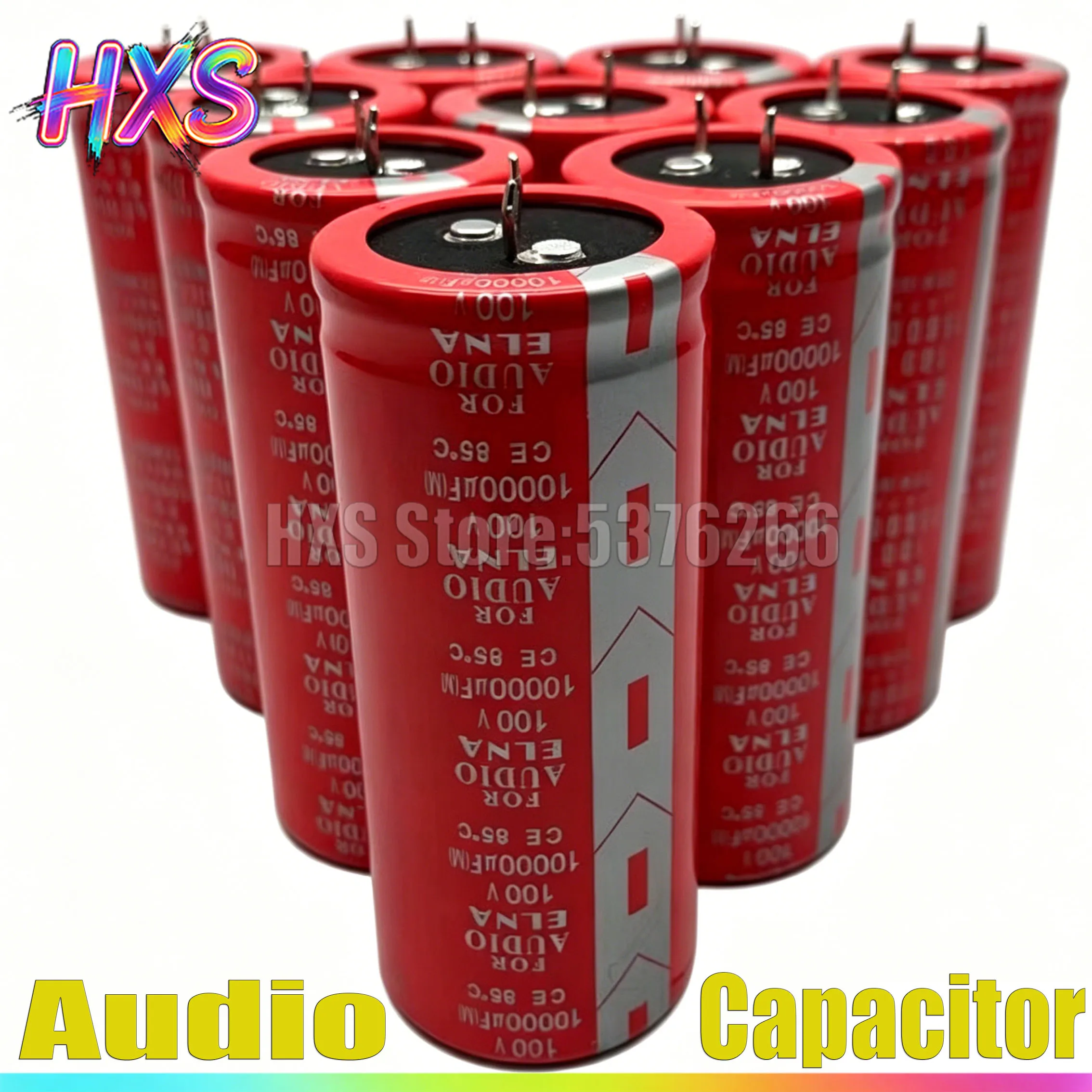 1PCS Red Audio Filter 50V/63V/80V/100V 10000UF 15000UF 35x60mm 35x50mm 35x70mm 35x80mm Black Aluminum Electrolytic Capacitor