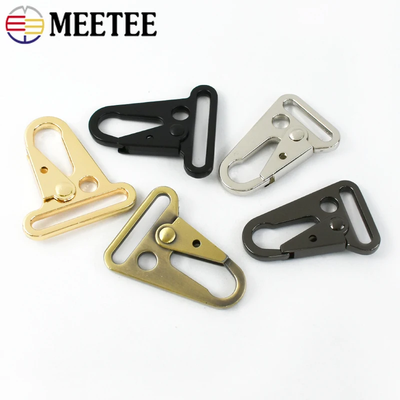4/10Pcs Metal Strap Buckles Trigger Snap Hook 20-38mm Keychain Webbing Chain Clasp Dog Collar Clips Carabiner Leather Hardware