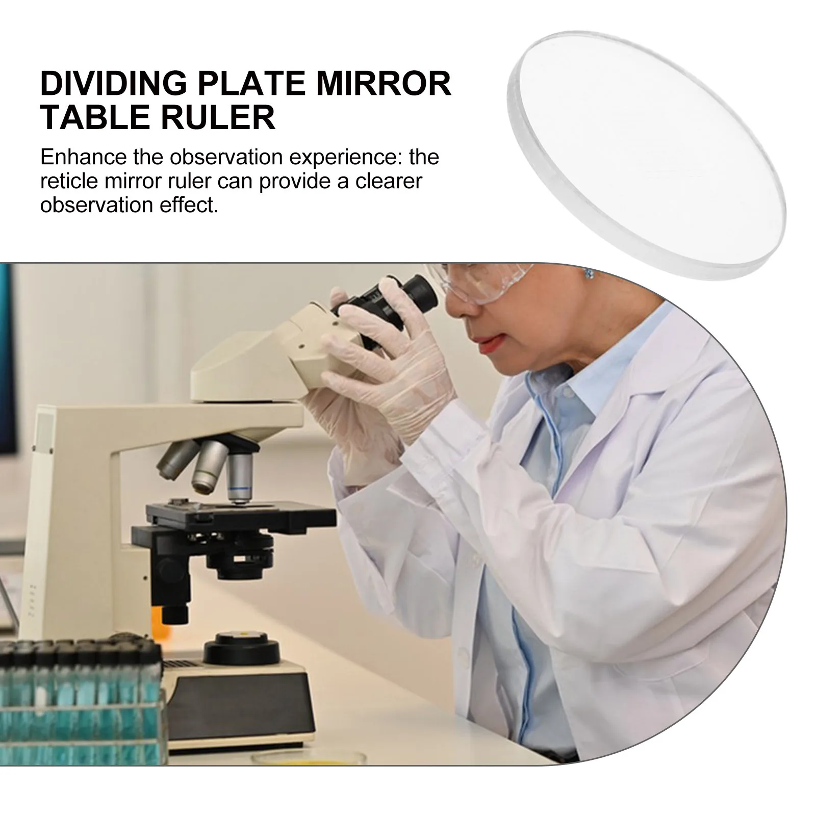 

Microscope Eyepiece Micrometer Calibration Slide Ruler Glass Measuring Tool Accurate Laboratory Microscope Calibration