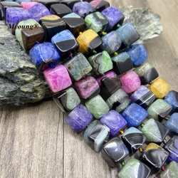 13-14MM Multicolor Agates Quartz Druzy Cube Beads For DIY Jewelry Making MY230419