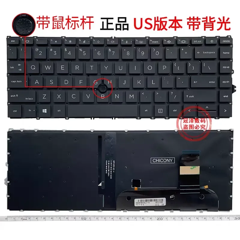 

New Keyboard with Backlight and Pointing Device for HP ZBook 14 G7 G8 ZBook Firefly 14 G7 G8