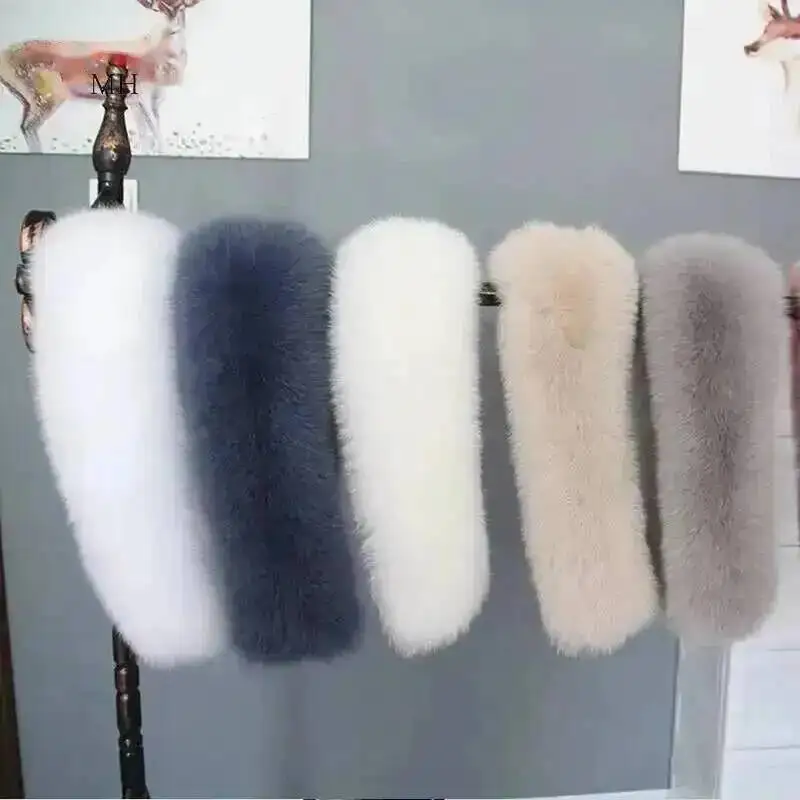 Women Faux Fox Fur Collar Shawl Furry Fur Scarf For Winter Coat Hood Fur Decor Collar Parkas Coat Fake Fur Collar Scarves view 2
