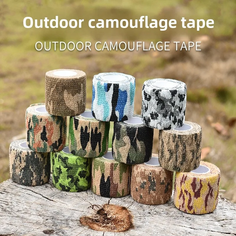 

No glue left, self-adhesive telescopic non-woven fabric, outdoor camouflage tape, hunting camouflage cycling tape