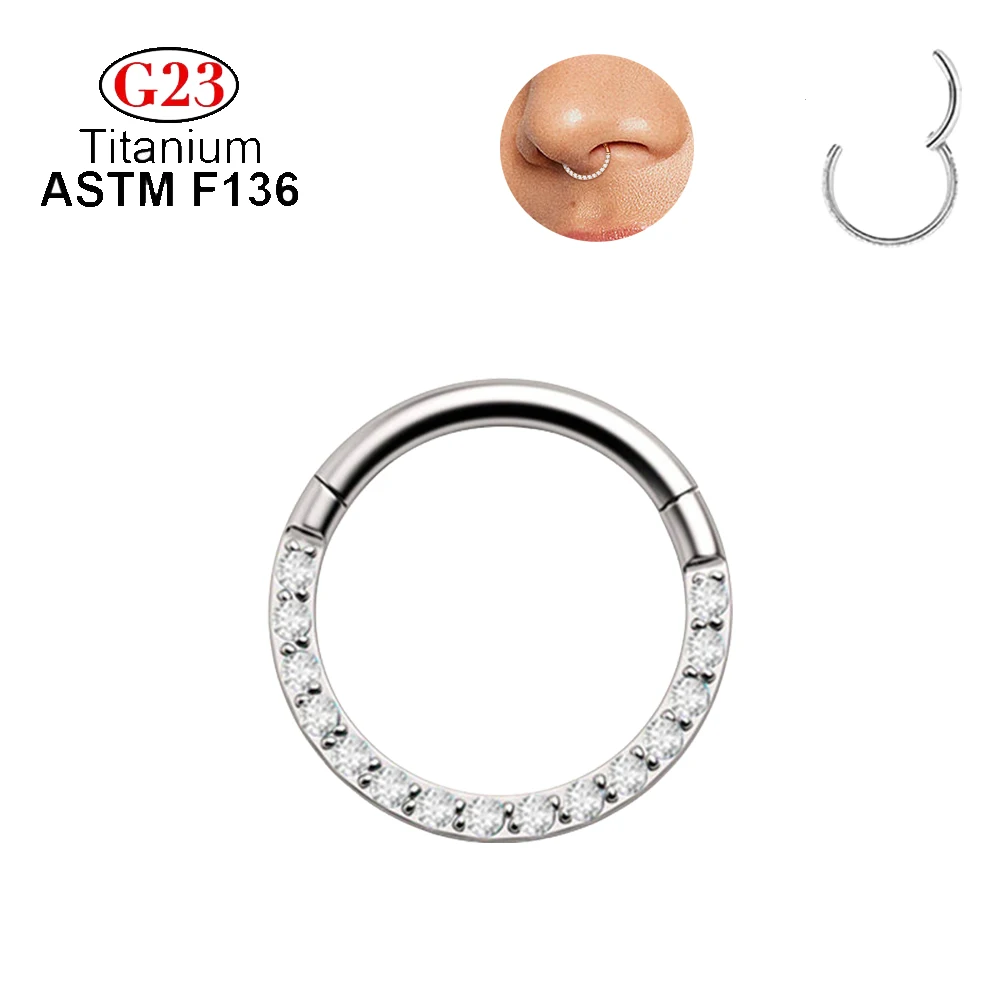1/10 قطعة 16 جرام G23 التيتانيوم قوس قزح تشيكوسلوفاكيا الأنف الدائري مسمار الحاجز الأذن الزنمة الغضروف Daith ثقب الأقراط الثقب مجوهرات #3