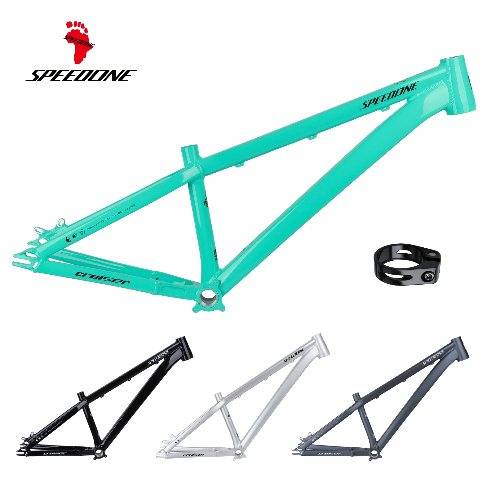 

SPEEDONE 26-дюймовая рама для грязи, сверхлегкий алюминиевый сплав, рама для горного велосипеда Hardtail BMX, 10x135 мм, быстросъемная рама DJ