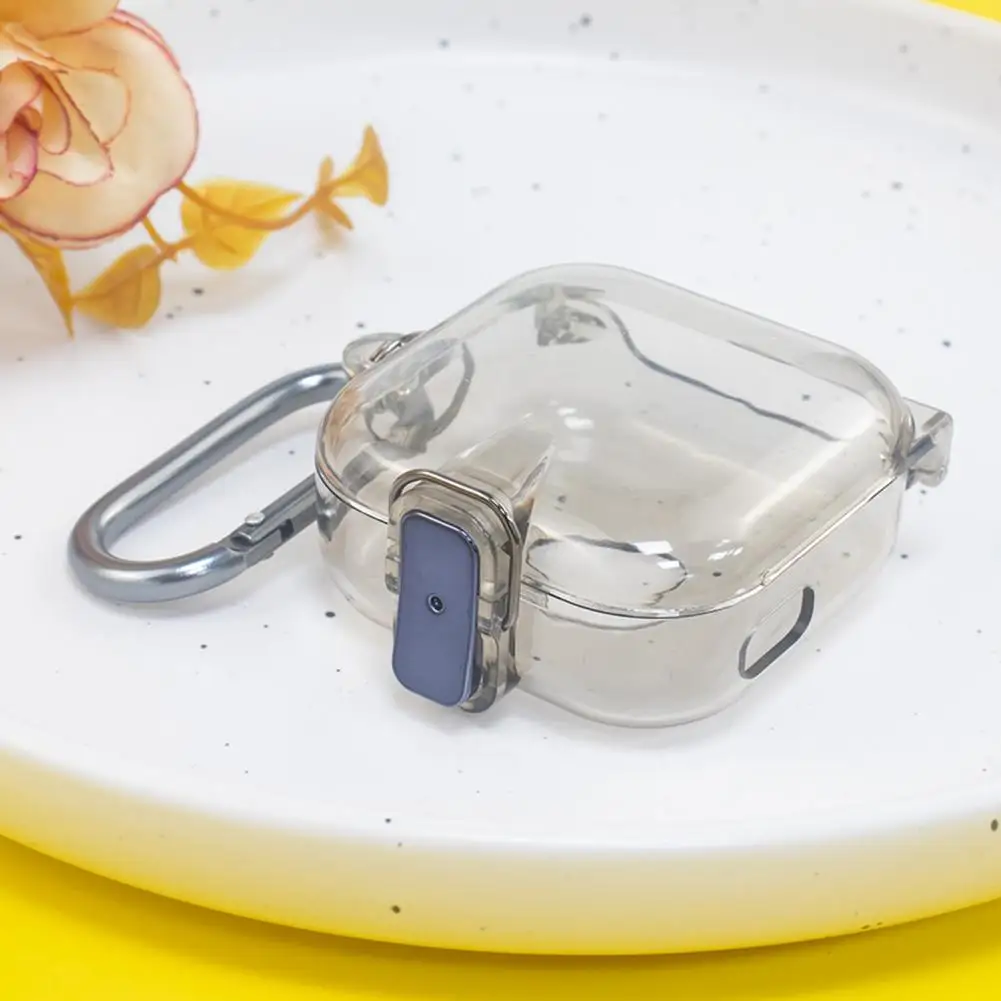 Exquisite Appearance Earphone Case Transparent Protective Case with Hanging Buckle for All-new Echobuds Dust-proof Waterproof