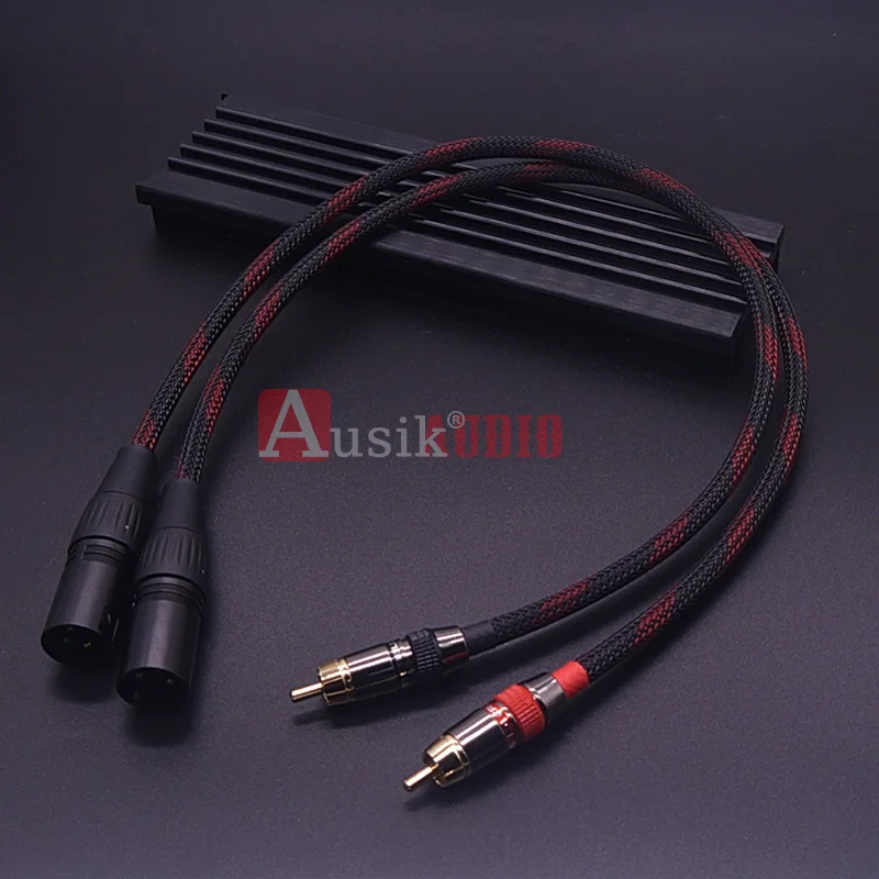 1Pair HIFI RCA to XLR Audio Cable Male To Female ( Male To Male) / 0.3m 0.5m 1m 1.5m 2m 3m 5m / AUSIK AS034