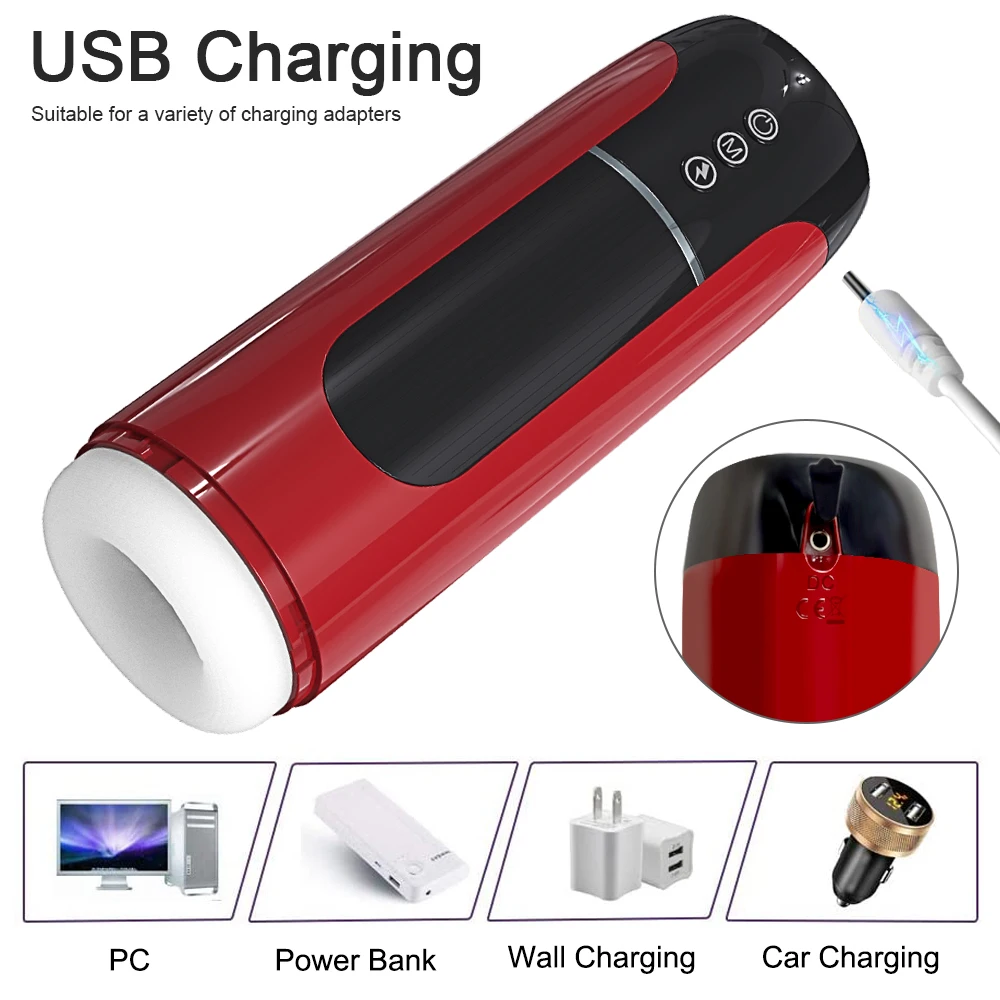 New Automatic Male Masturbator Inner Telescopic Vibration Blowjob Masturbation Cup Sex Toys for Men Adult Goods IPX7 Waterproof