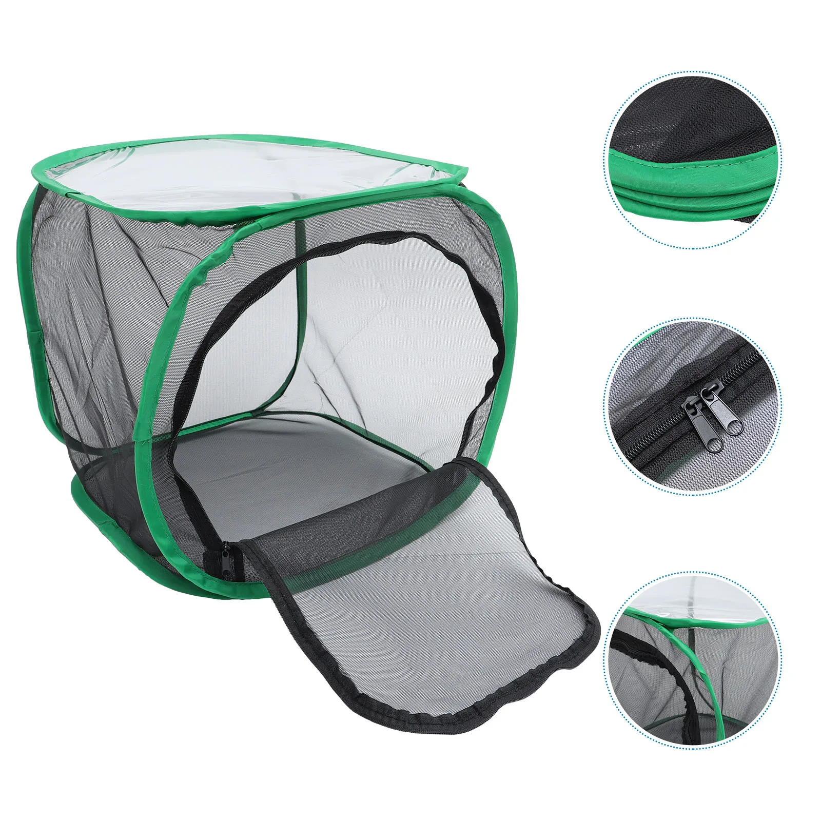 

1pc Foldable Butterflies Observation Cage Square Mesh Box For Kids Translucent Plant Incubator Reusable Greenhouse Net Enclosure