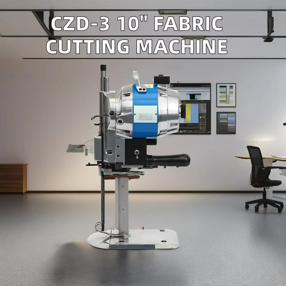 

CZD-3 10" 550W Industrial Use Cloth Cutting Machine Manual Feed Mechanism Sewing Function New Straight Knife Manufacturing Plant