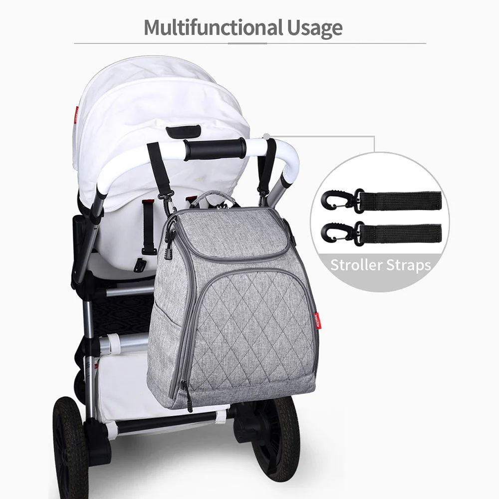 Sac à couches pour maman, sac à dos de grande capacité pour soins de bébé, sac à dos de maternité imperméable pour bébé enceinte, organisateur de voyage en plein air