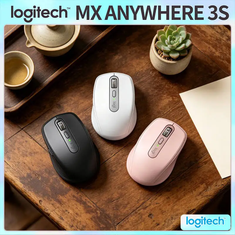 Office MX Anywhere 3S - 8000 DPI, 3-Device Bluetooth, Fast Charge, Perfect for Bakery Store Desk Daily Routine Work Flow