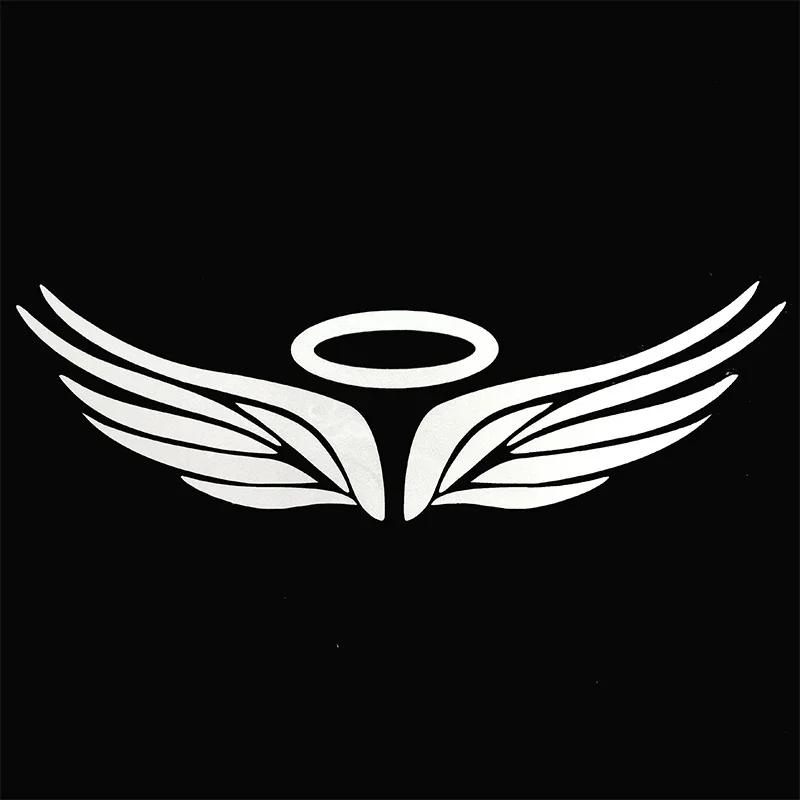 18x5cm Personalized Angel Wing Reflective Vinyl Sticker Laptop Helmet Decal Waterproof Auto Decoration