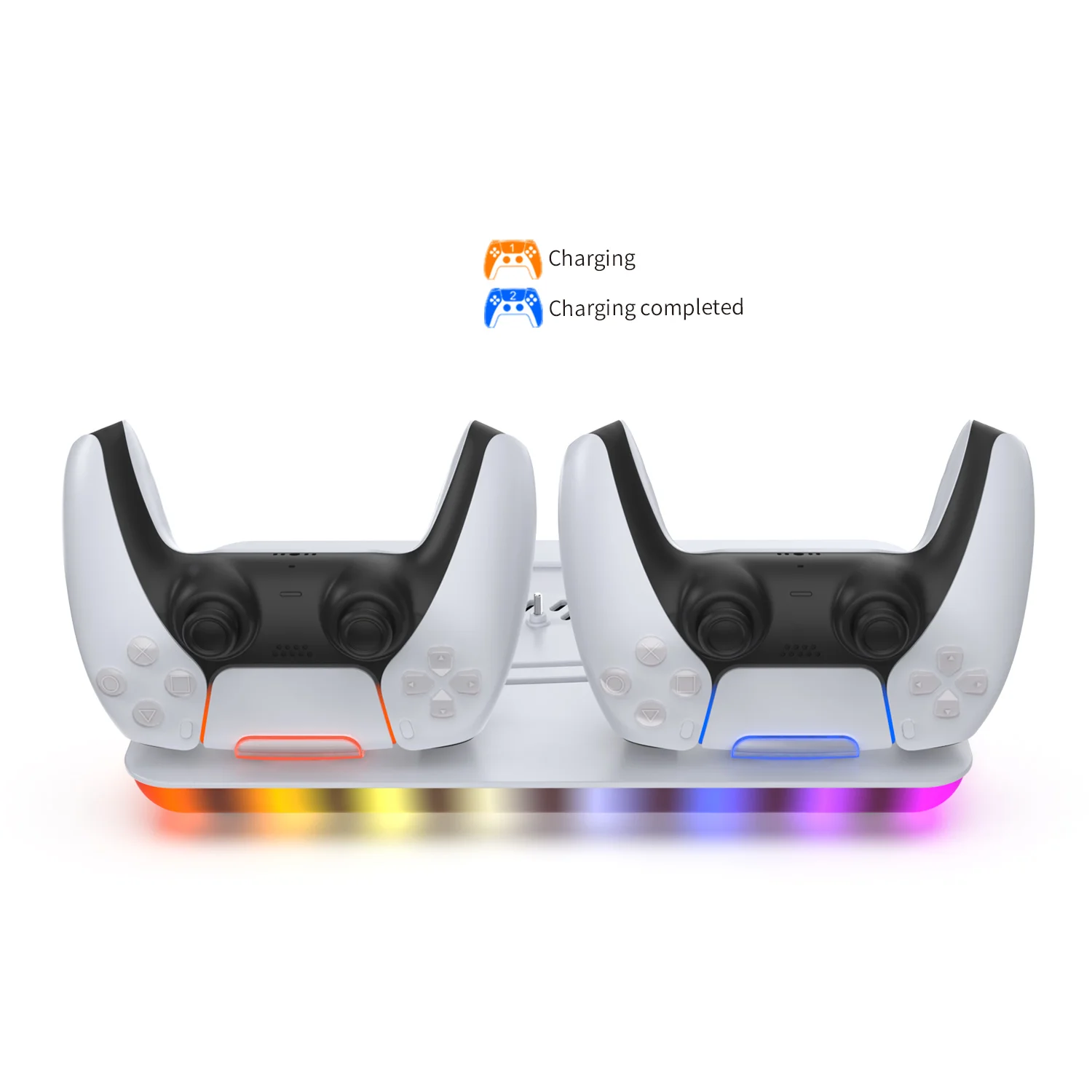 PS5/PS5 SLIM host RGB atmosphere lamp cooling fan charging base PS5 handle seat charging storage bracket